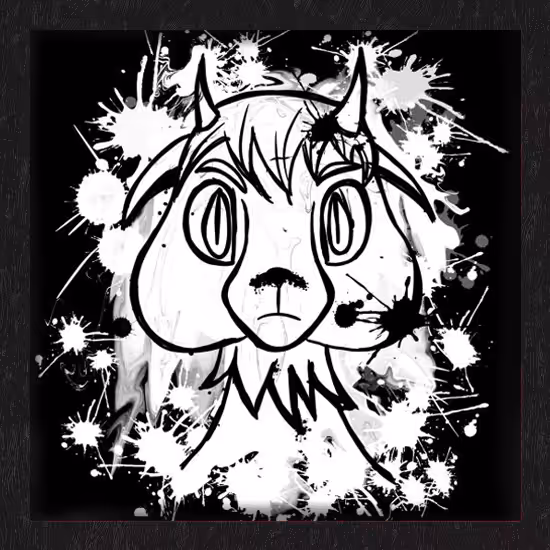 Geoffrey the Goat Black Frame