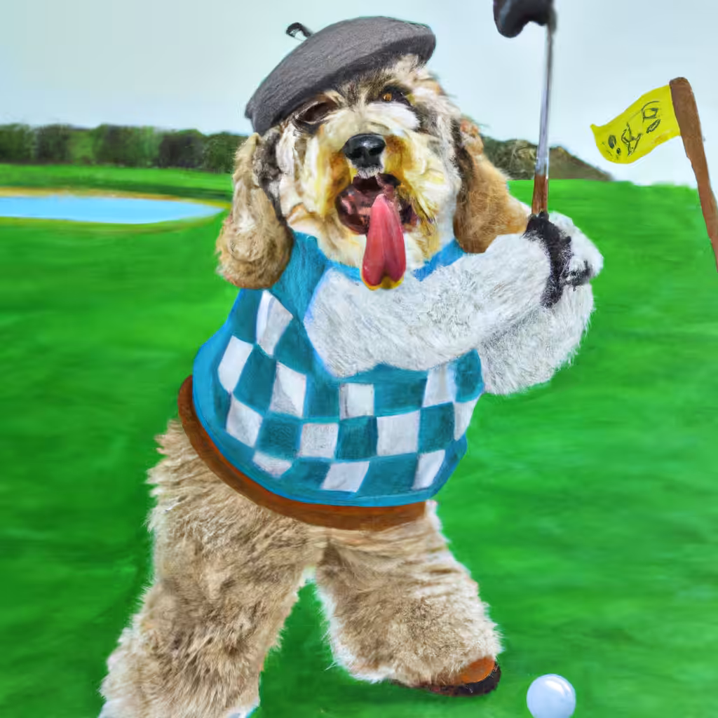 Dogo pride: Nothing like a game of golf