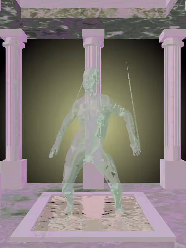 HeavenComputer: The Fading Dancing Normie Green Woman #7558