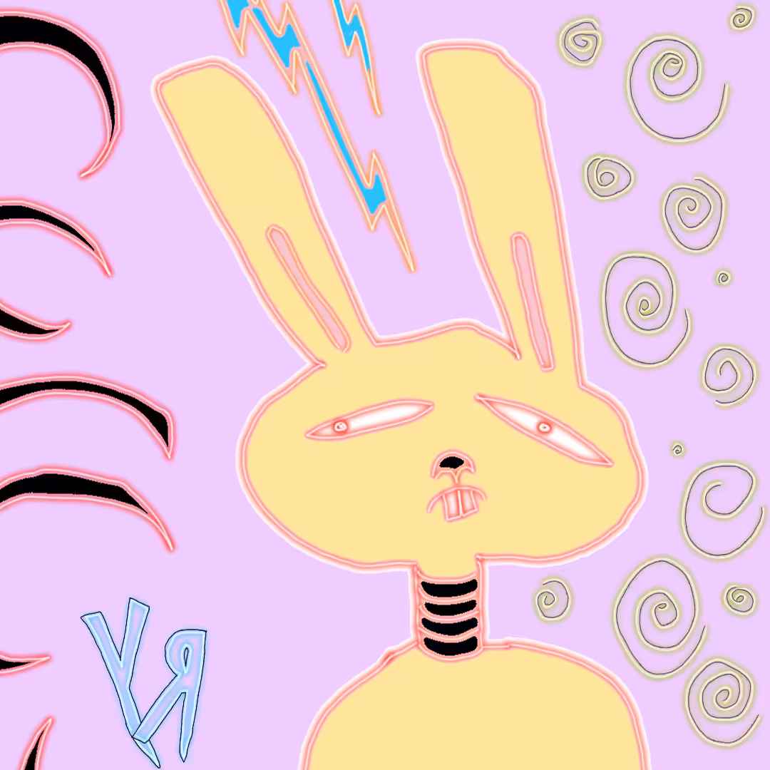 Post-Apocalypse ARTZ: "Side-Eye Bunny" by Richard F. Yates (Holy Fool)