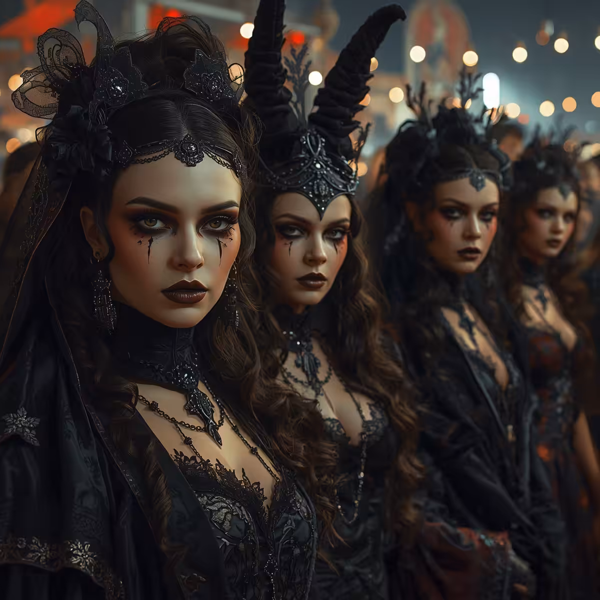 Girls in black