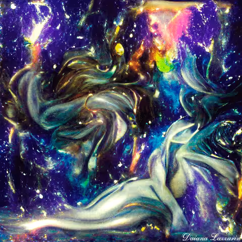 WeirdDREAMS NFT: Galatea floating in space