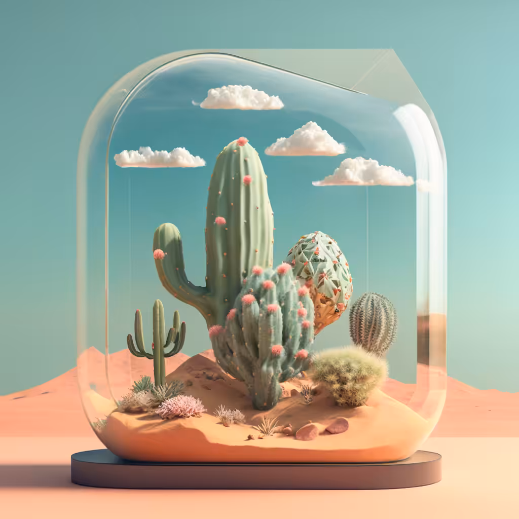 Cacti in the aquarium