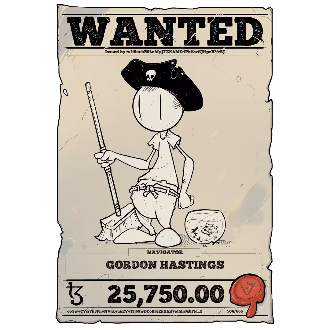 GORDON HASTINGS | TEZOS PIRATE 504/666