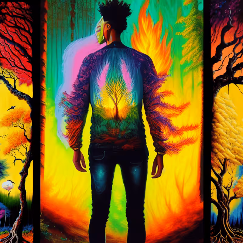 AI Psychedelic Trees #3