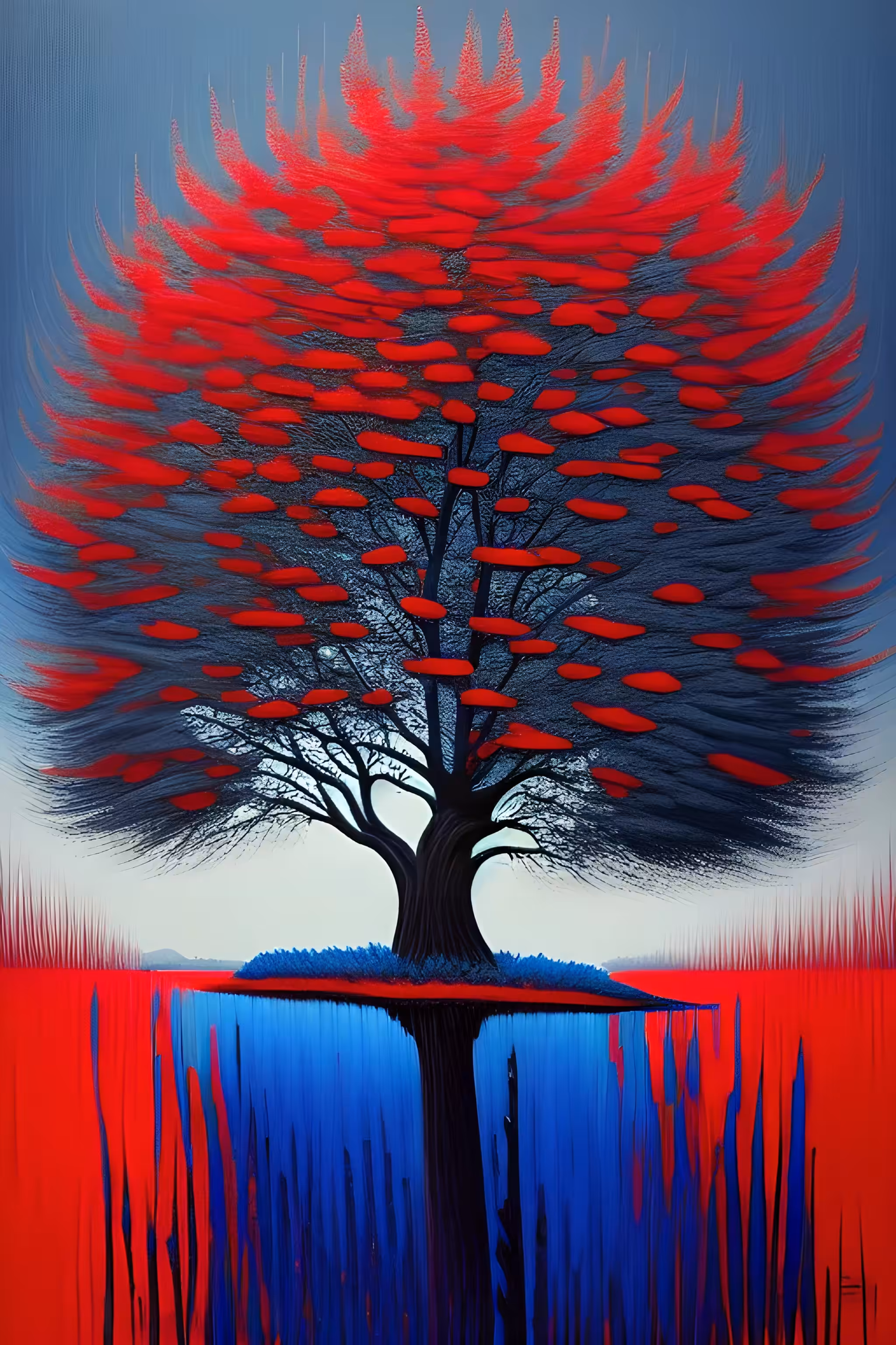 Red Blue Tree 3