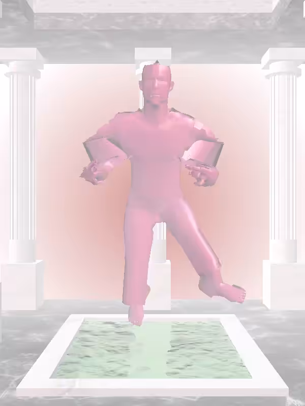HeavenComputer: The Treading Water Sharp Magenta Man #6495