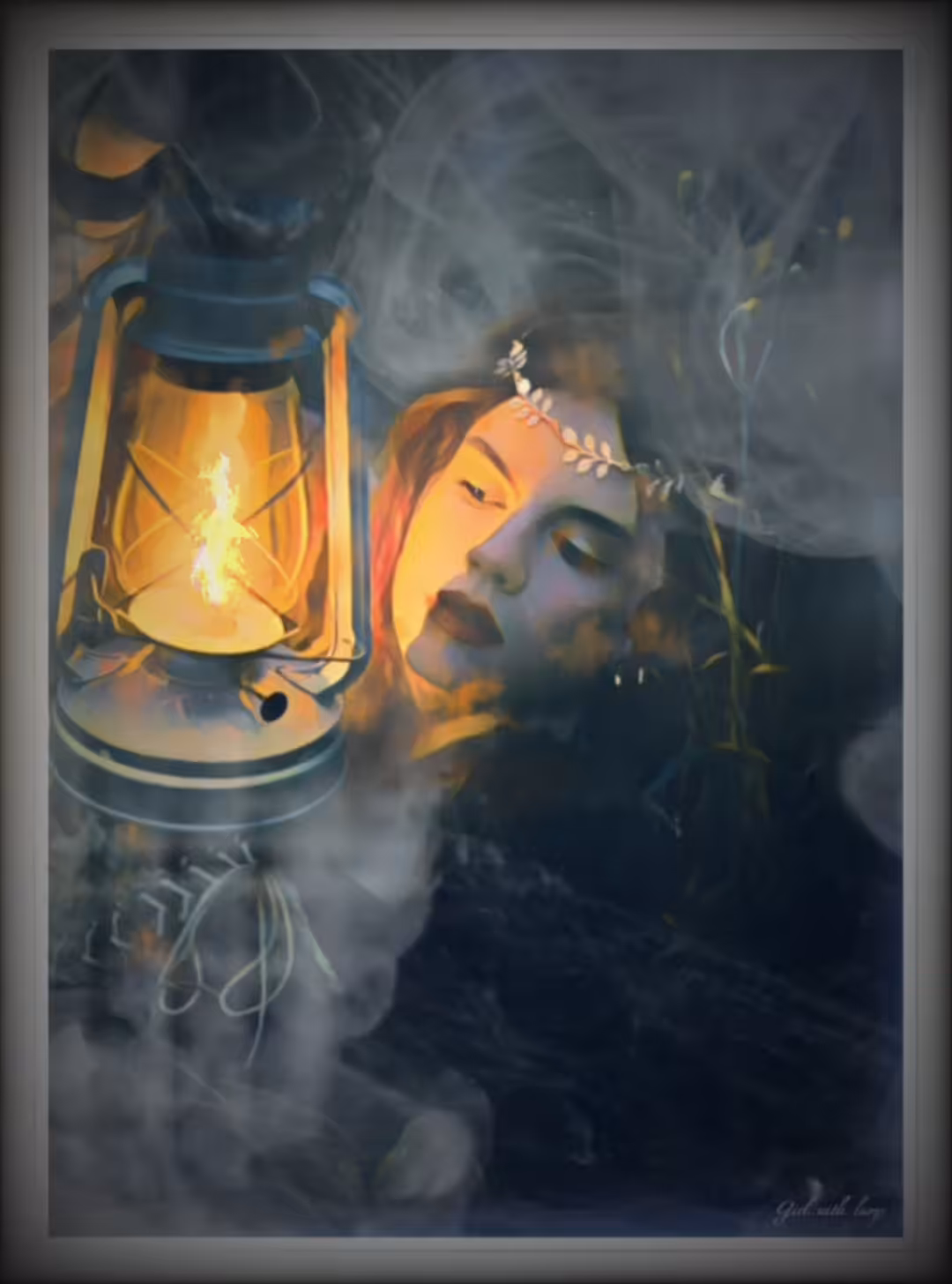 Girl with lamp