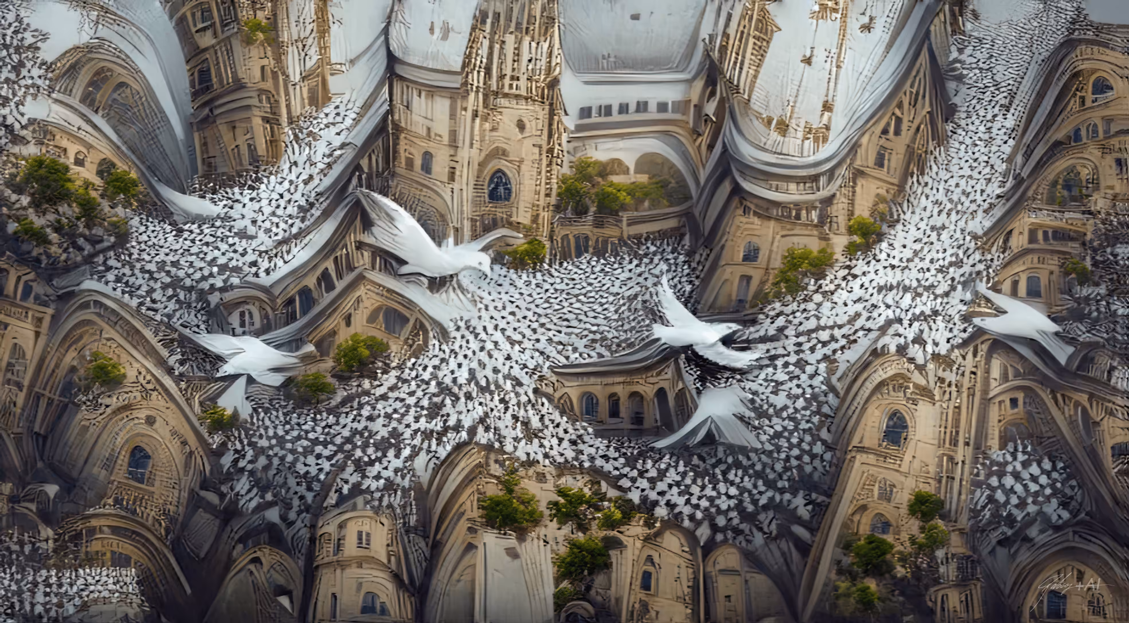 4 dimensional Cathedral of doves