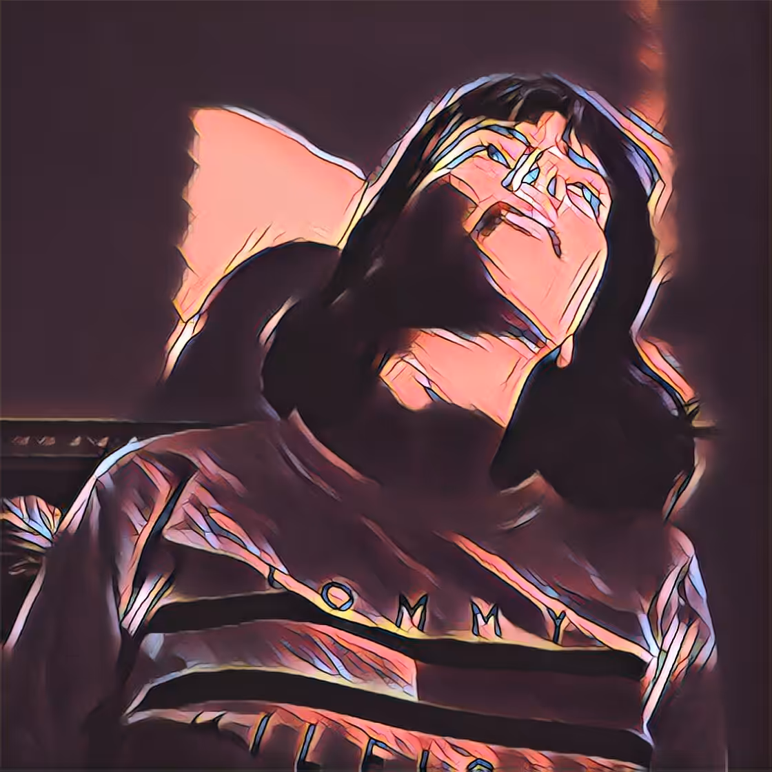 A girl in the middle of the window2