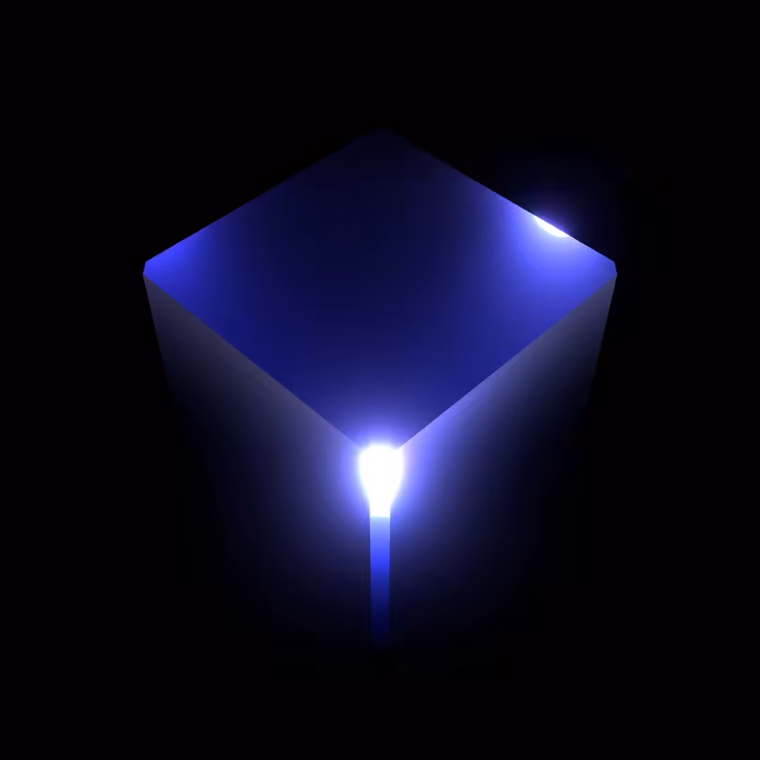 Blue Sliced Cube