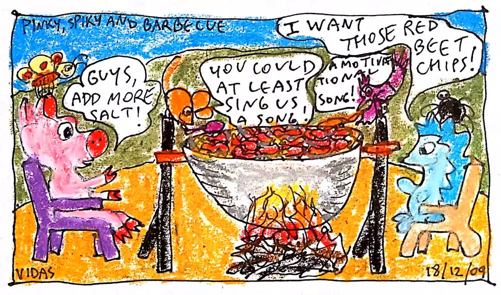 Pinky, Spiky And Barbecue