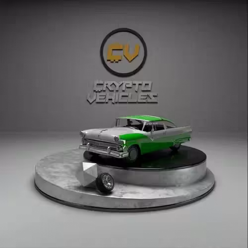 FORD CROWN VİCTORİA GREEN 1955