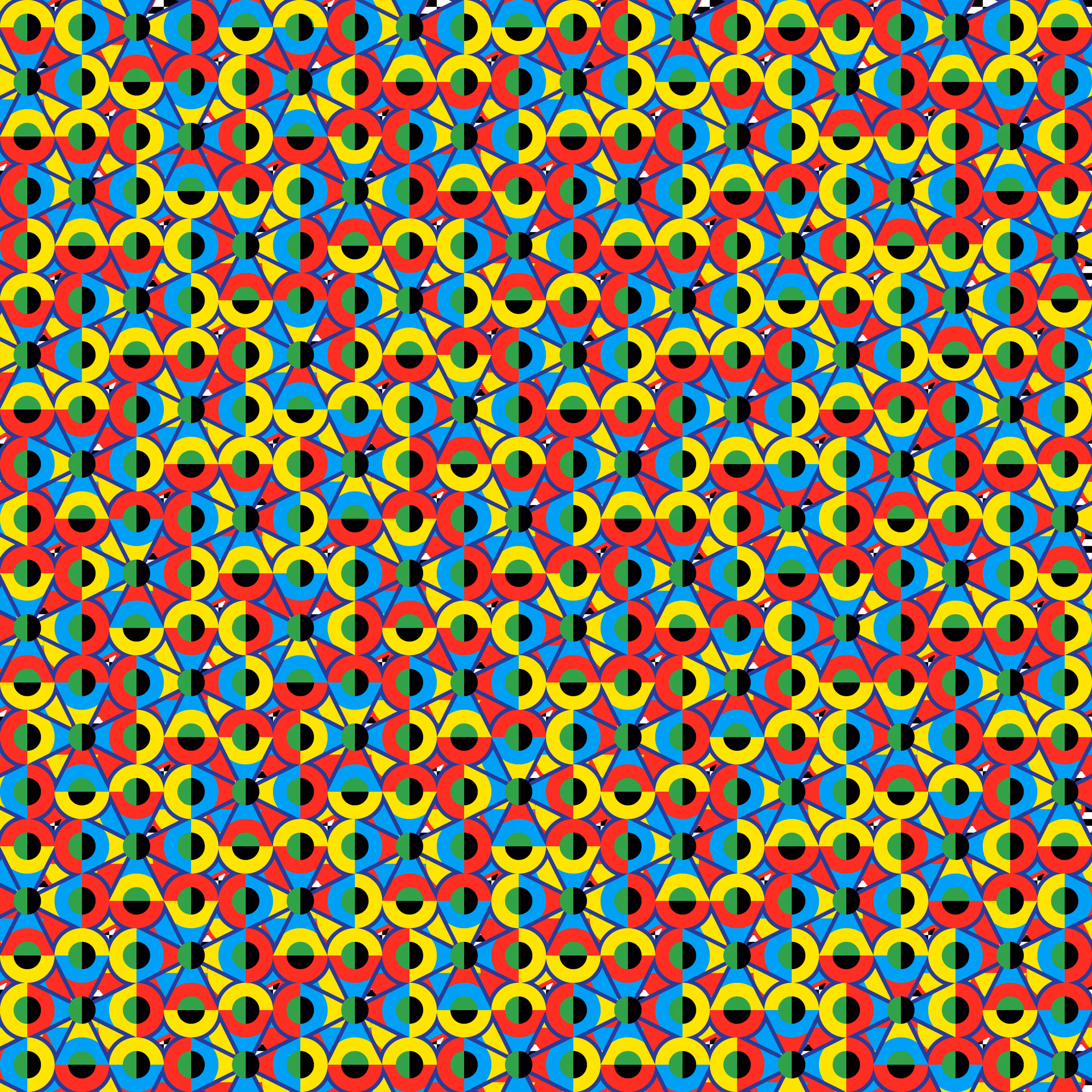 Rotational Circle Triangle Grid Divider #1 Full 2A 