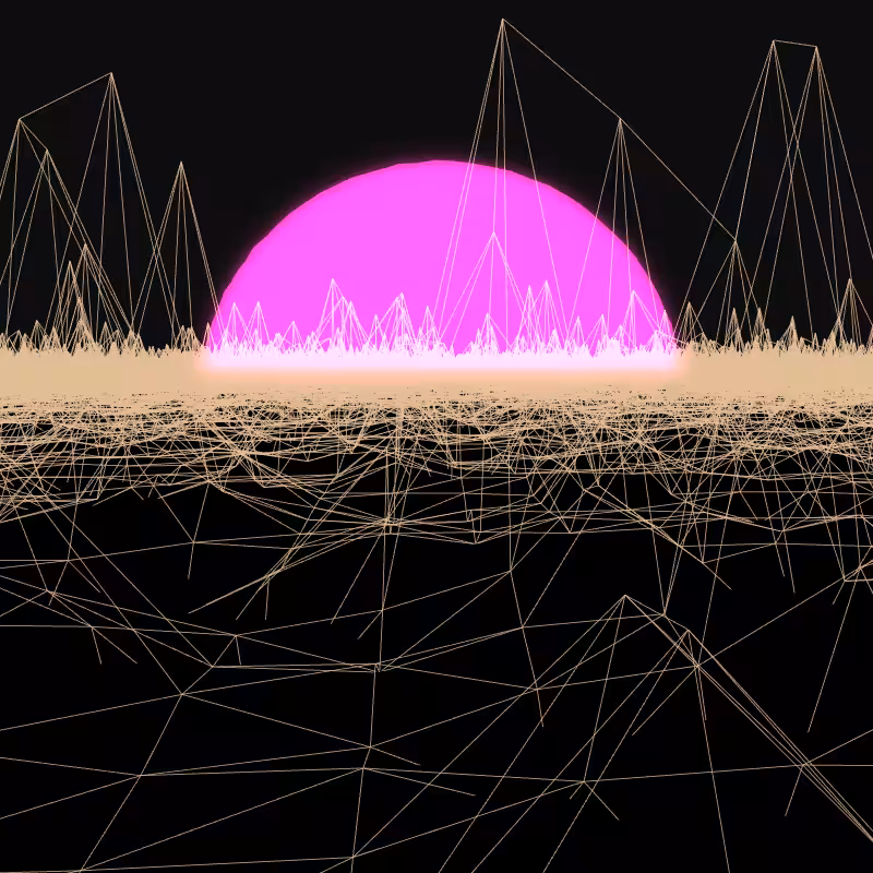 Generative Retrowave Field #109