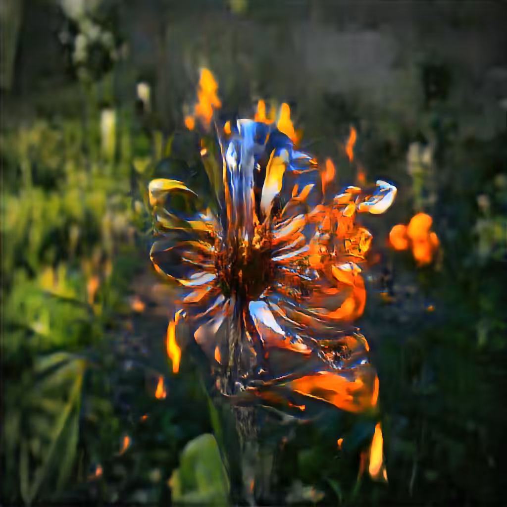 Burning Flower of Glass