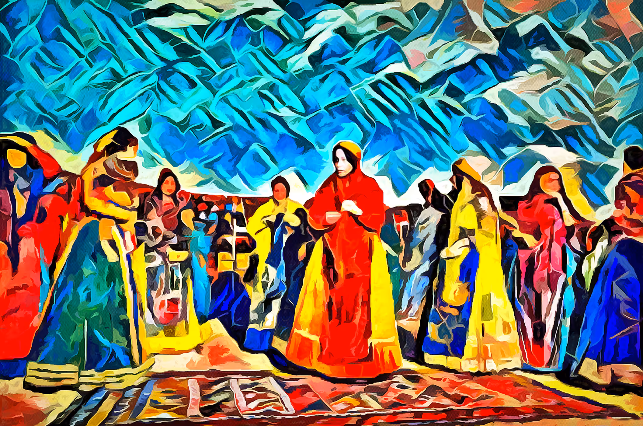 Local celebration of Qashqai women