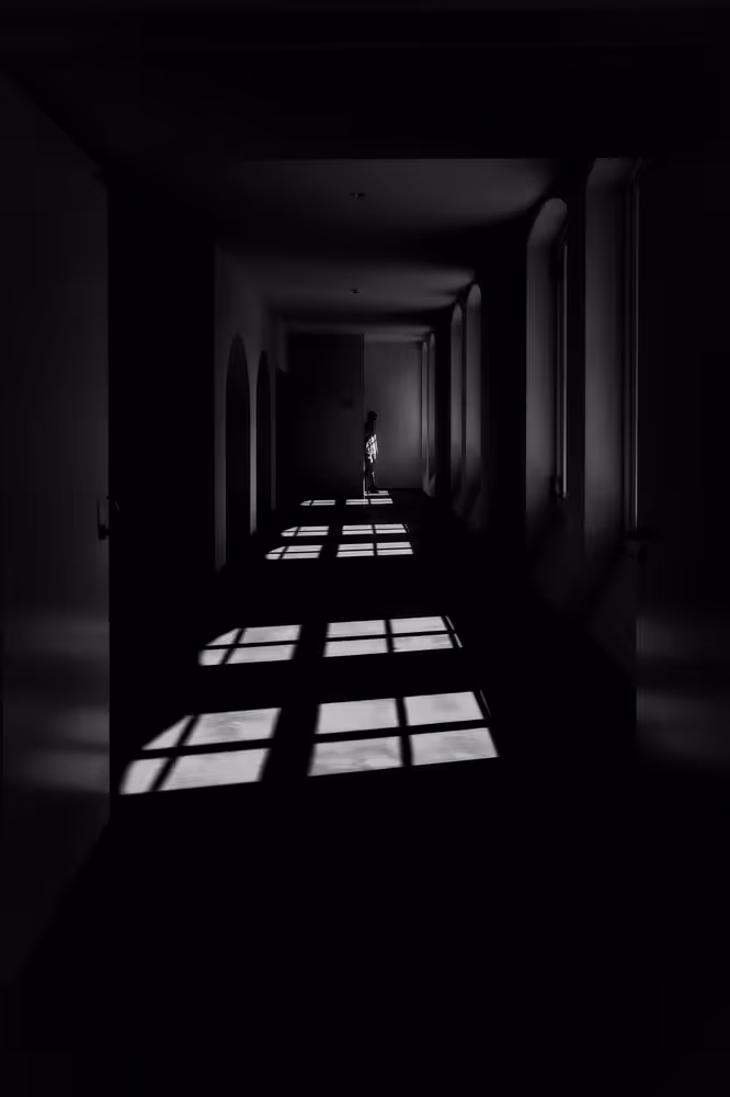 Man at the end of the corridor #1