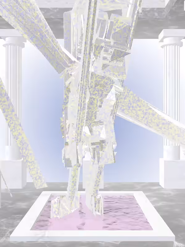 HeavenComputer: The Fragmented Arguing Glitter Bluish Gold Man #899