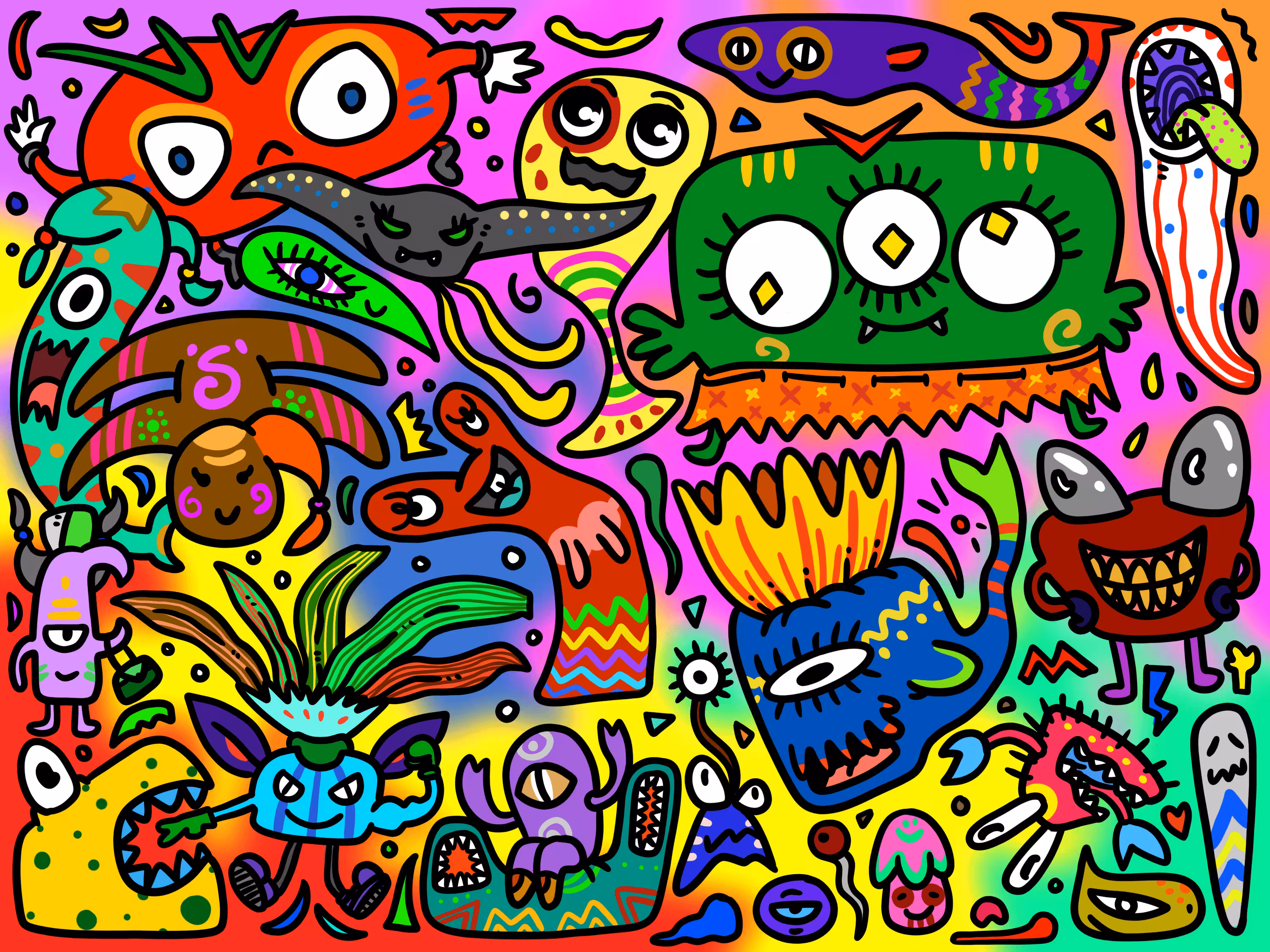 Doodle Monster Family 6