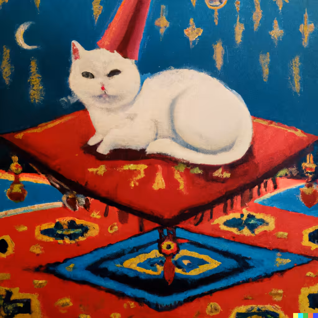 Contented Levitating Cat