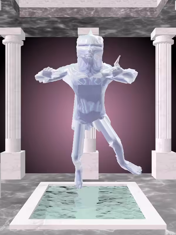 HeavenComputer: The Treading Water Melted Blue Man #3872