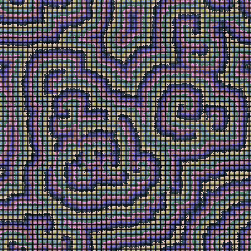 Reaction Diffusion Cellular Automata #22
