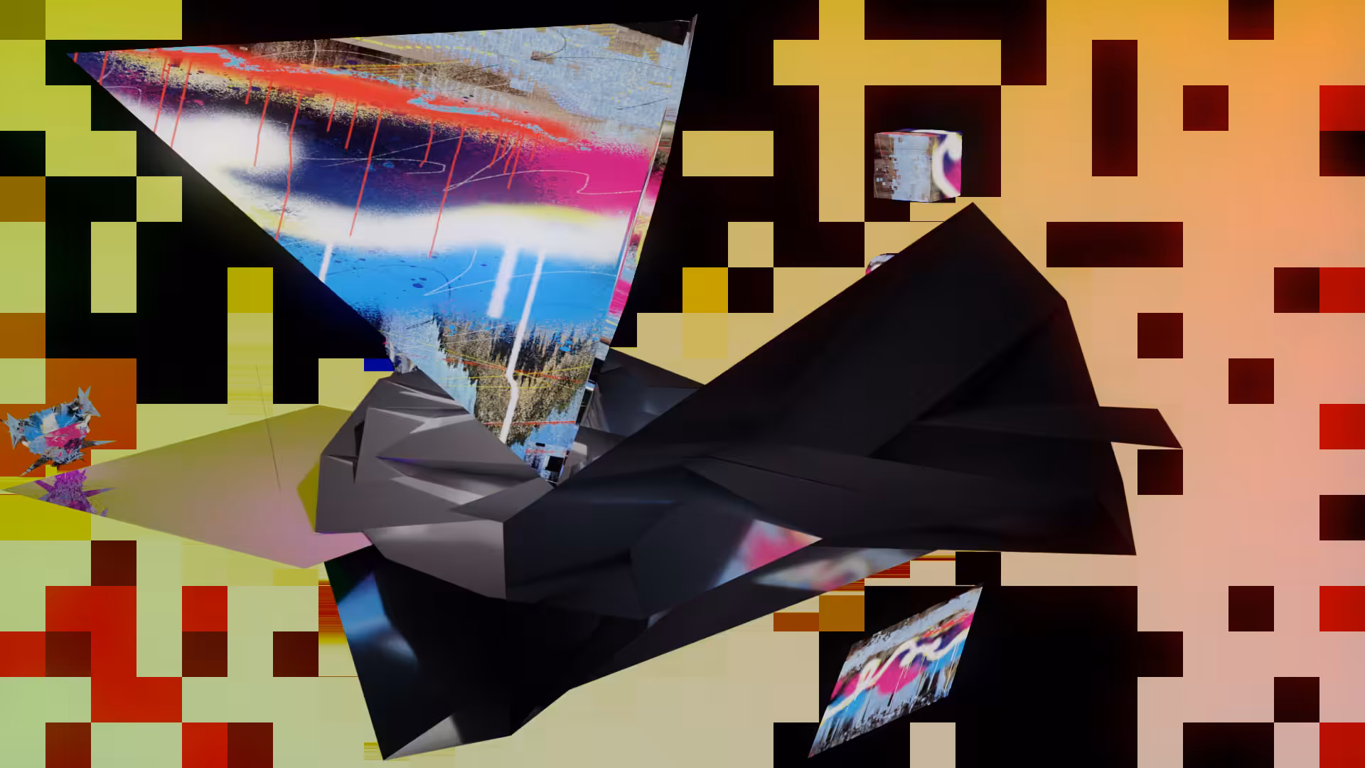 Accidental Pixels 47 "Swimming thru Space at Gentle Dawn"