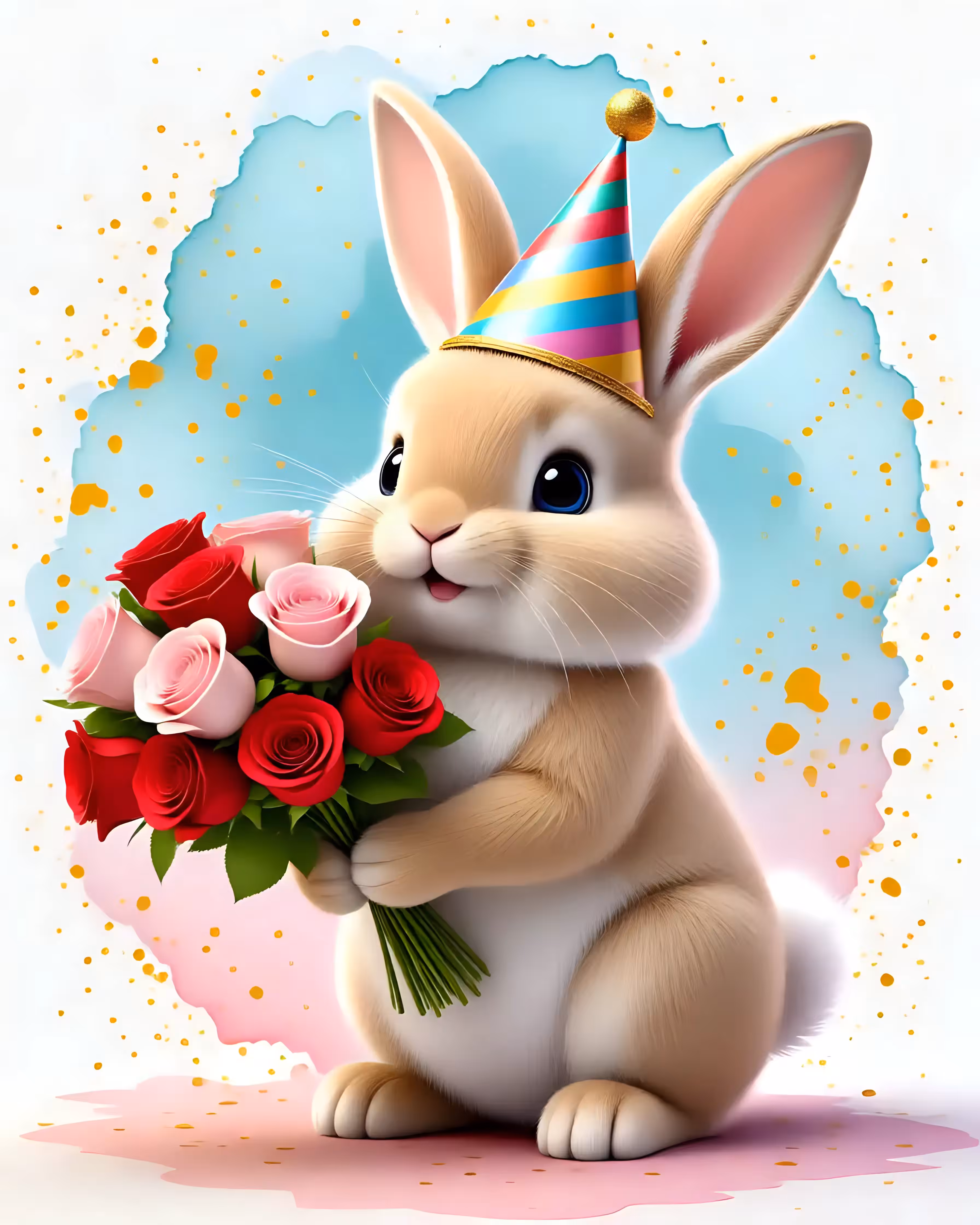 Roses from a bunny 