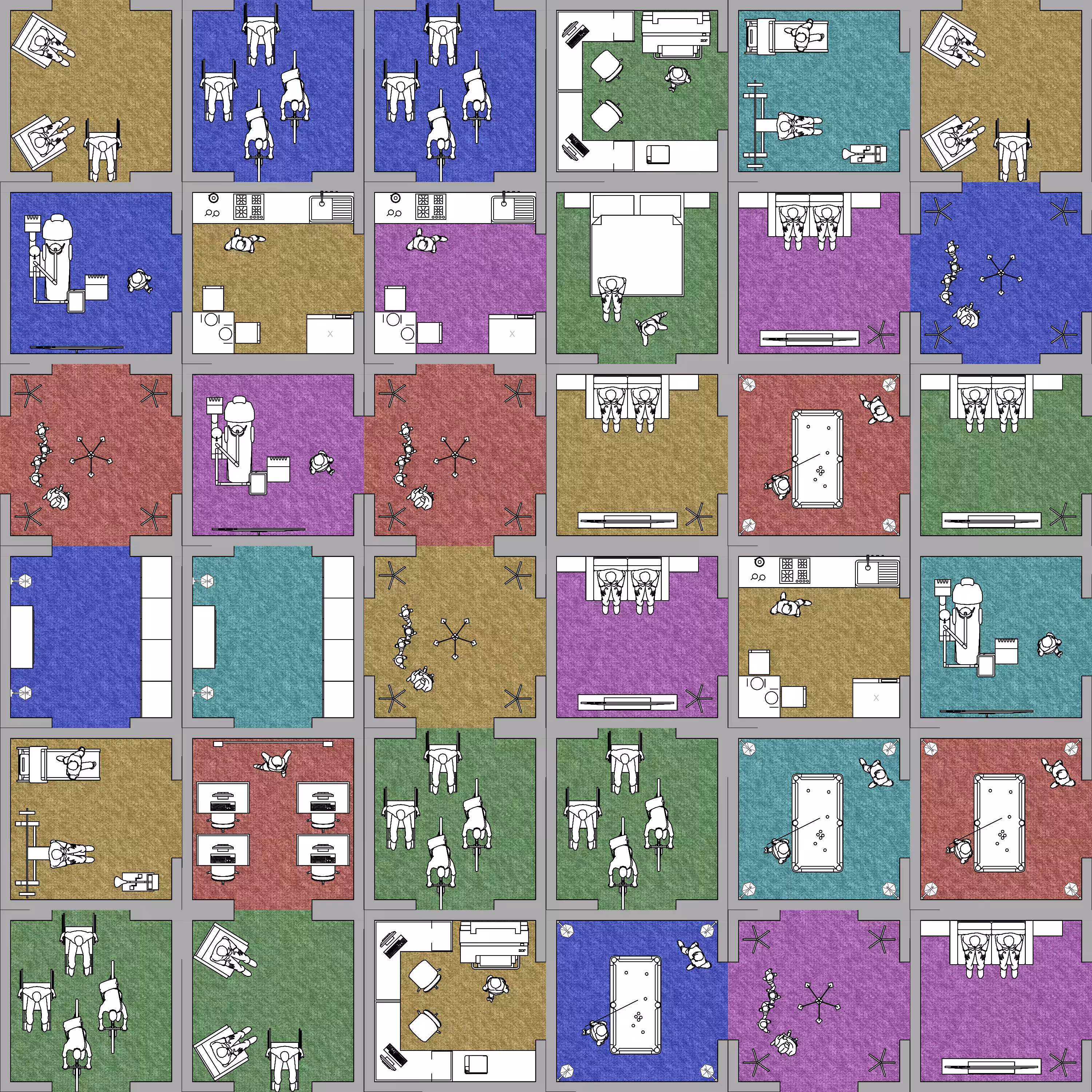 Harlequin block building #41