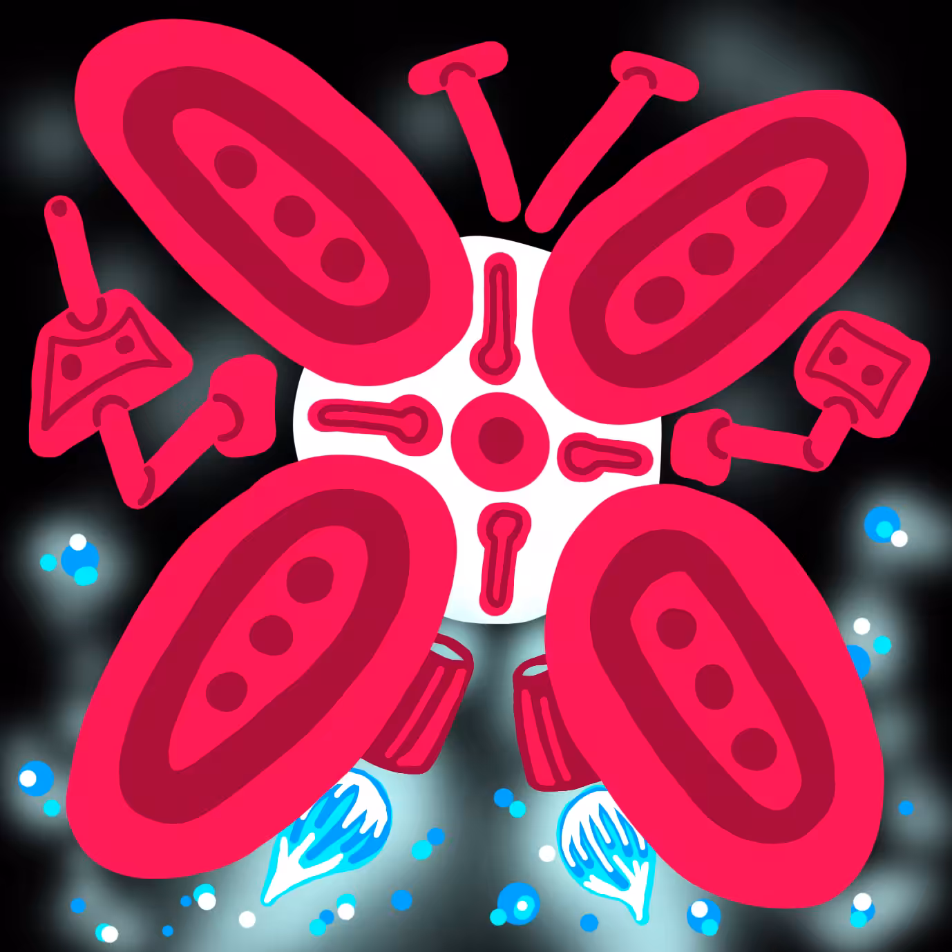 pink robot machine