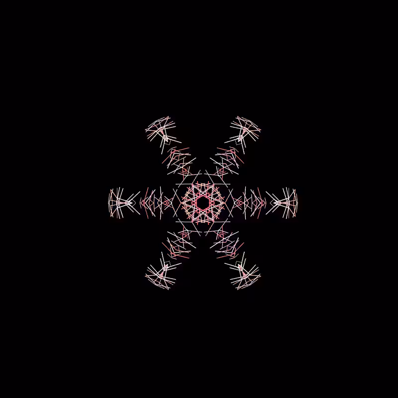 Neon Hologram Snowflake #1