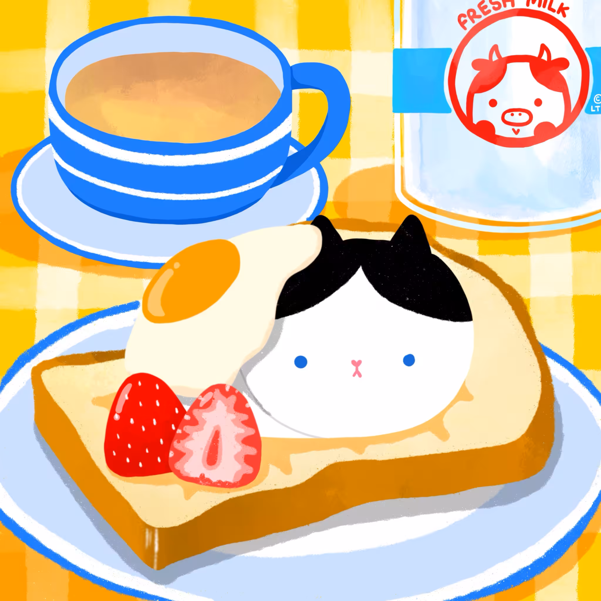 Sunny side up on toast
