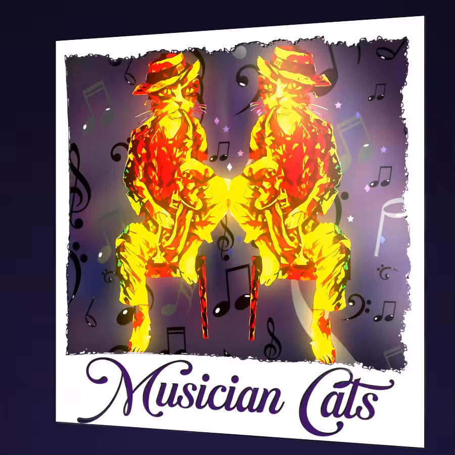 Musician Cats - Saxophone