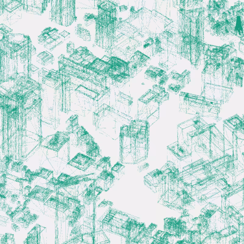 Algorithmic Drawing: Minato City Tokyo #16
