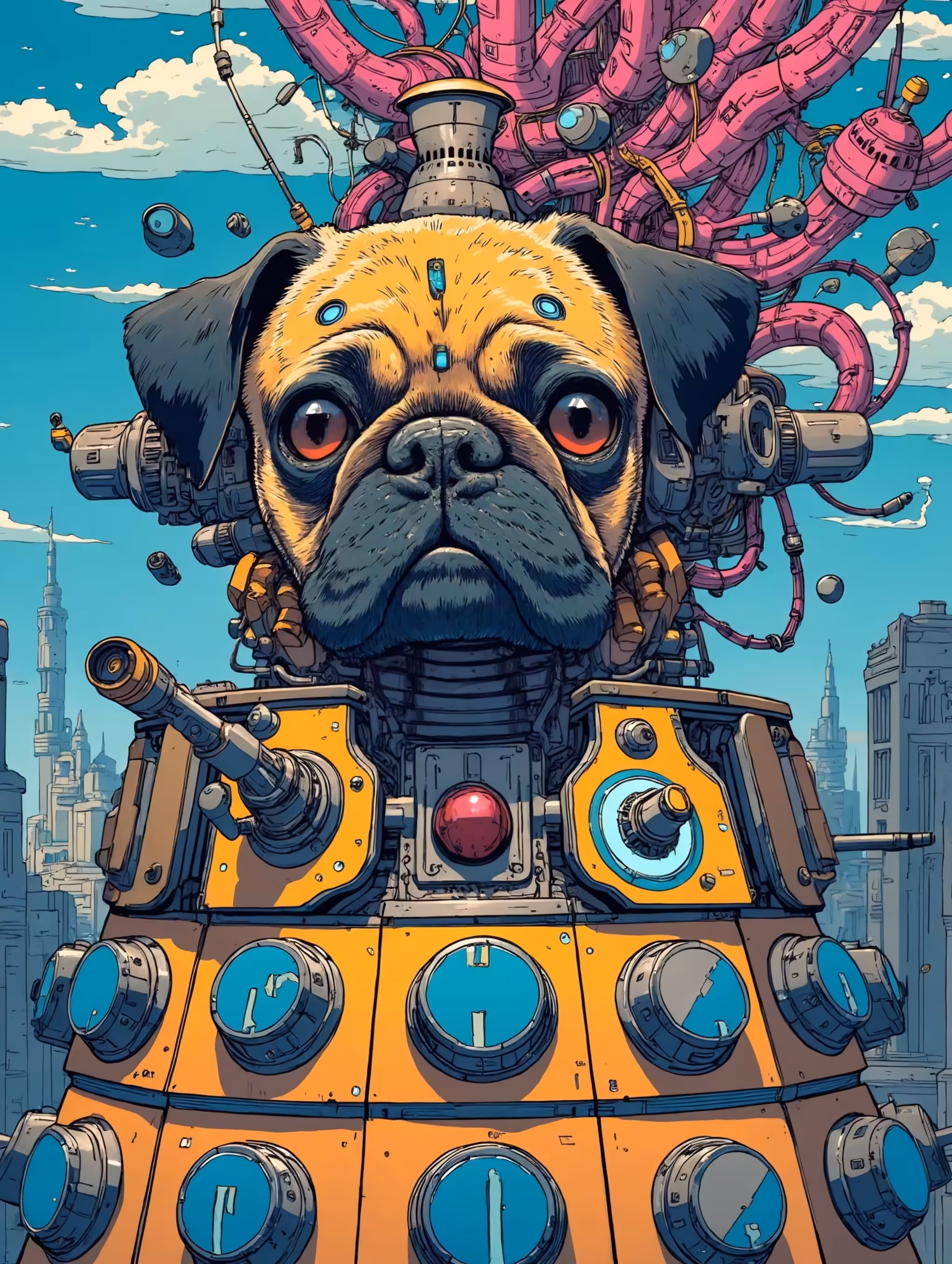 Dalek the Pug - Cyberpunk Anime #3