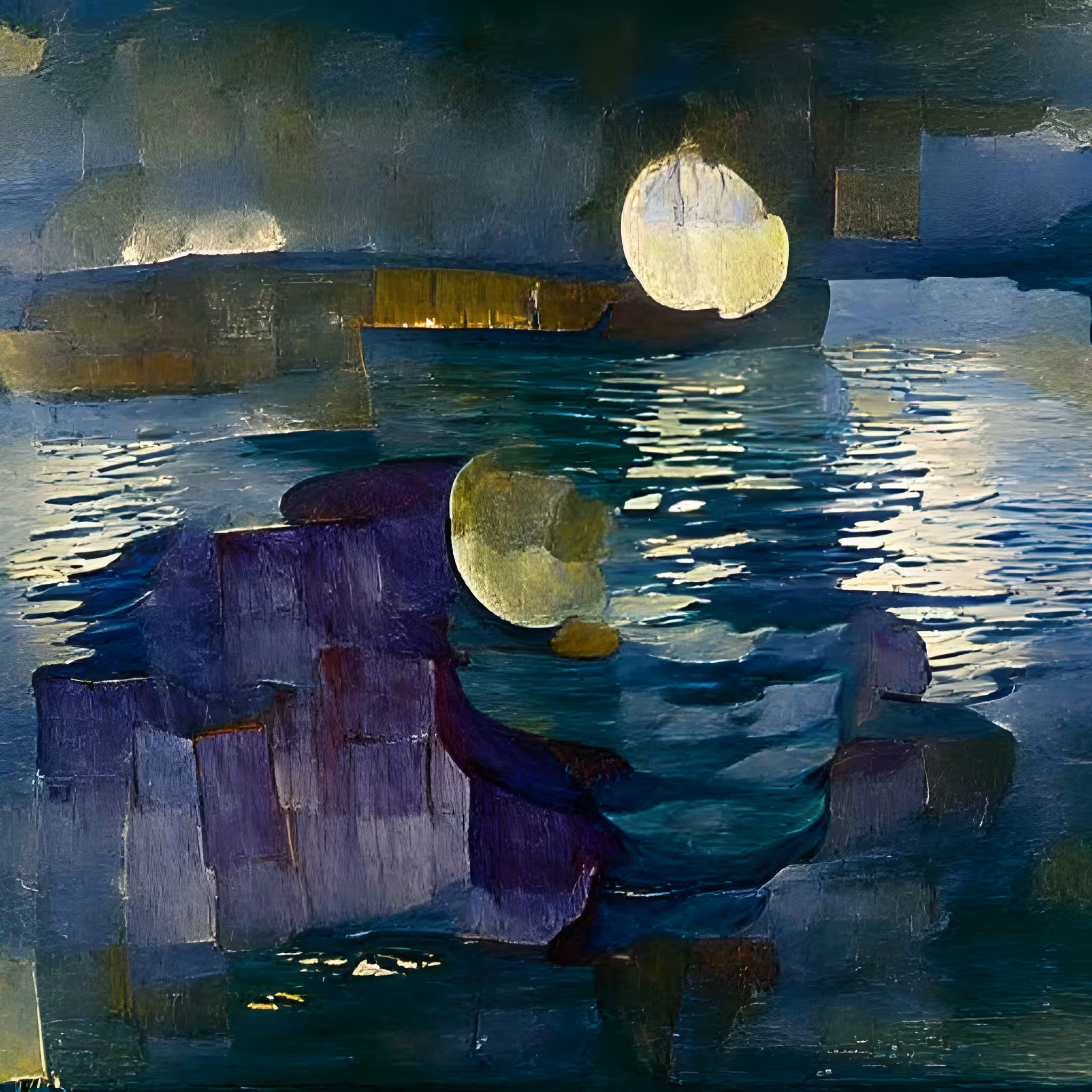 Moonlight reflection