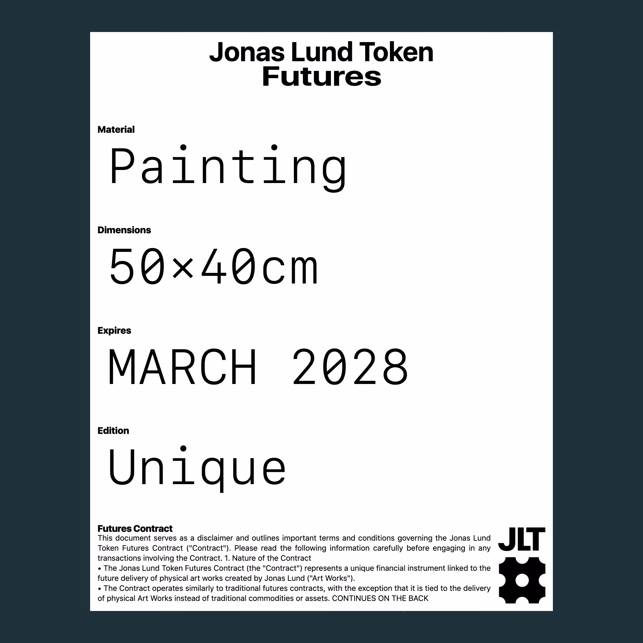 Jonas Lund Token Future #7