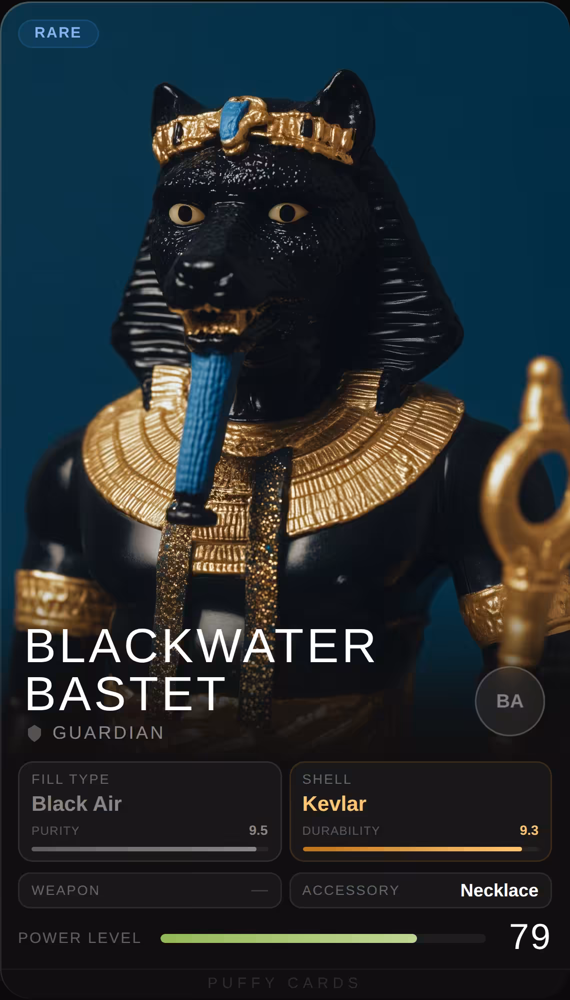 Puffy Cards: Blackwater Bastet