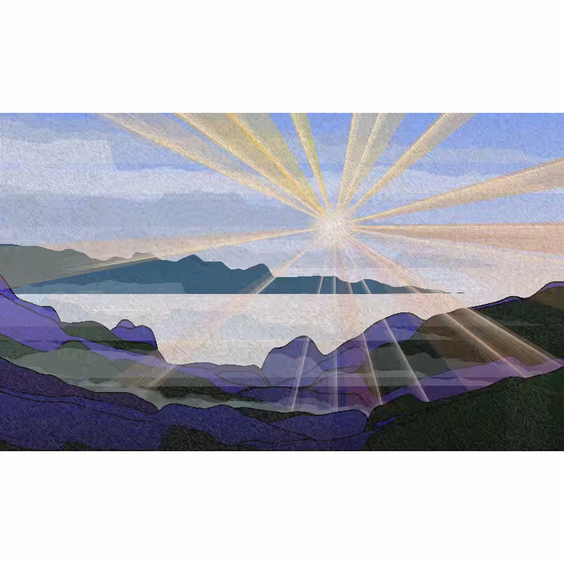 Sunrise over a Mountain Lake #68