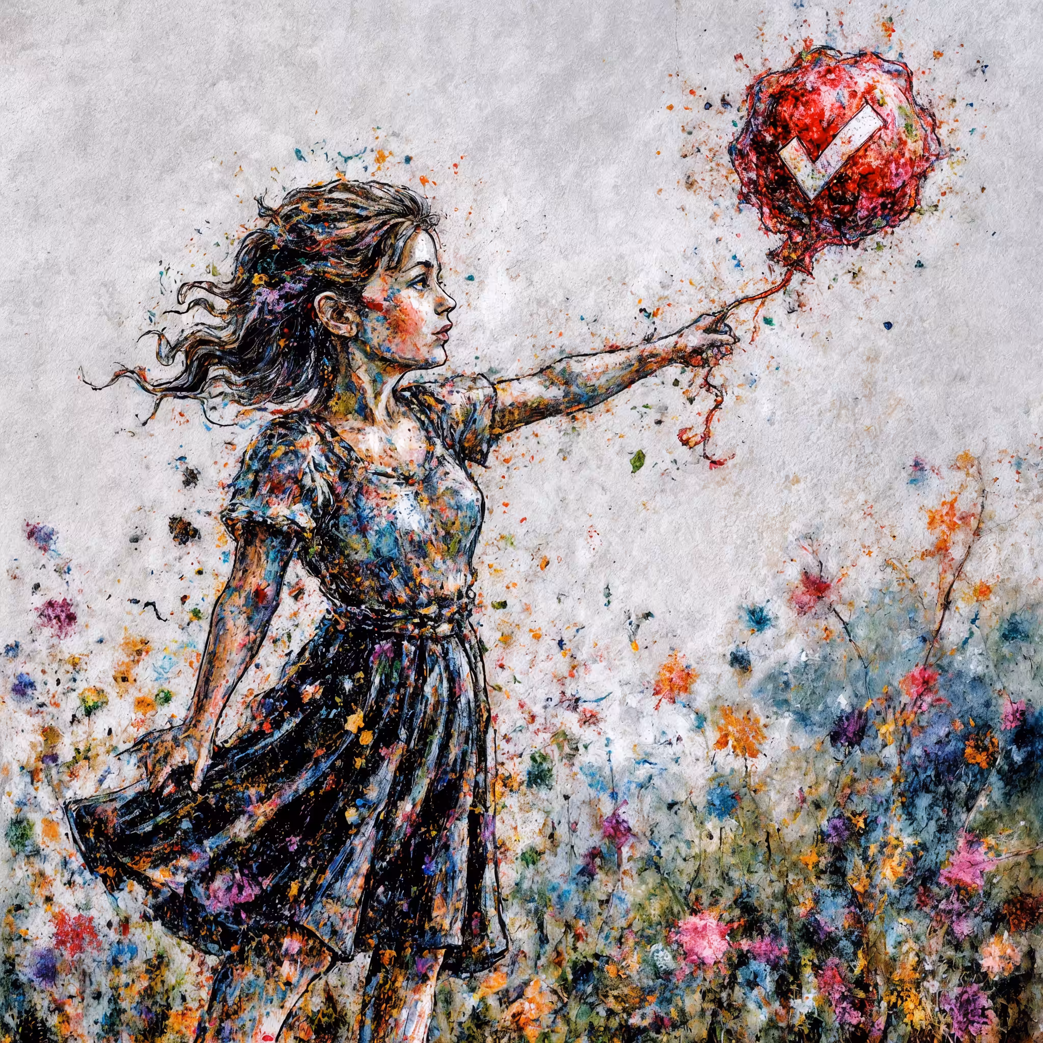Banksy Girl Verified Balloon