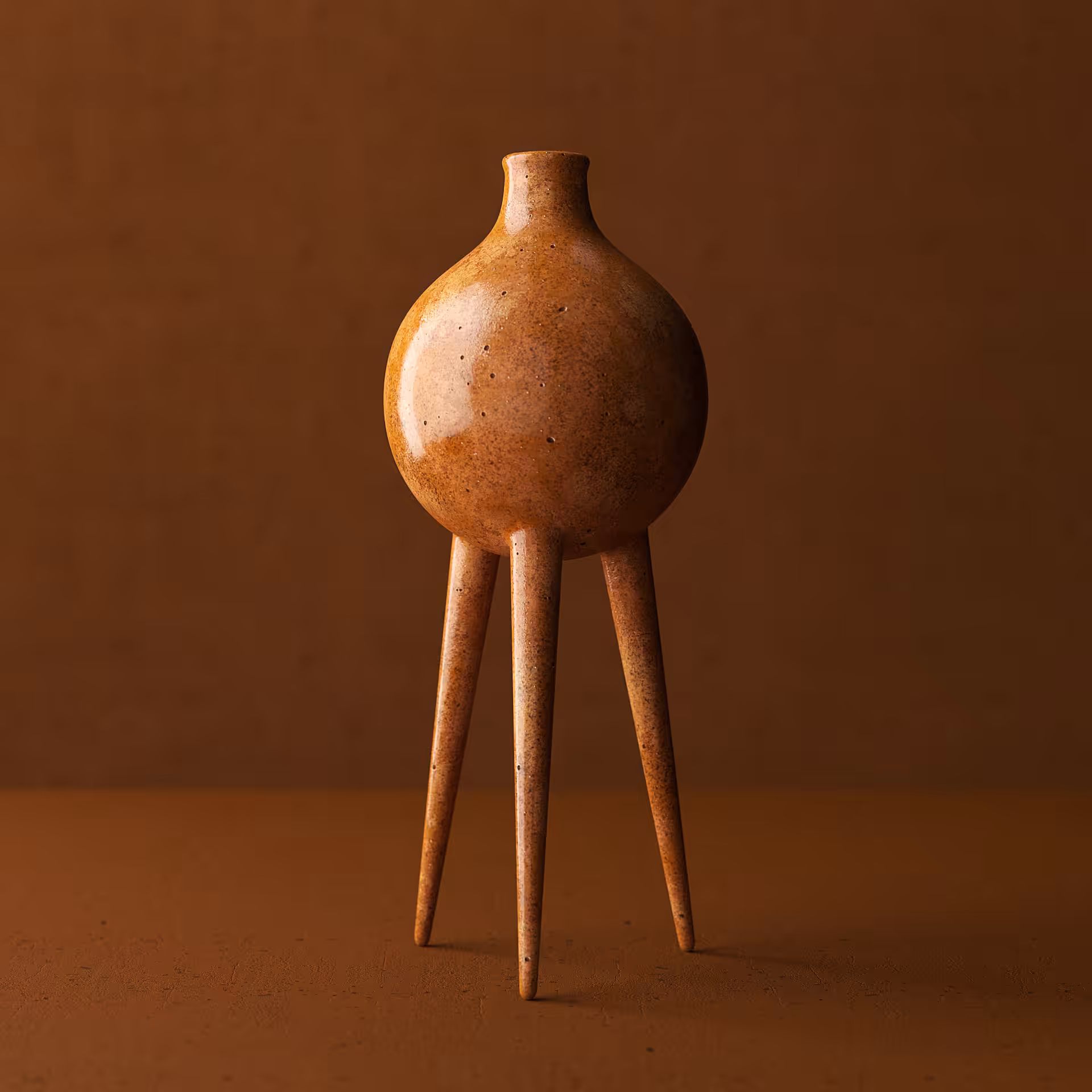 Digital Ceramics | Leggy Vase | Terracotta
