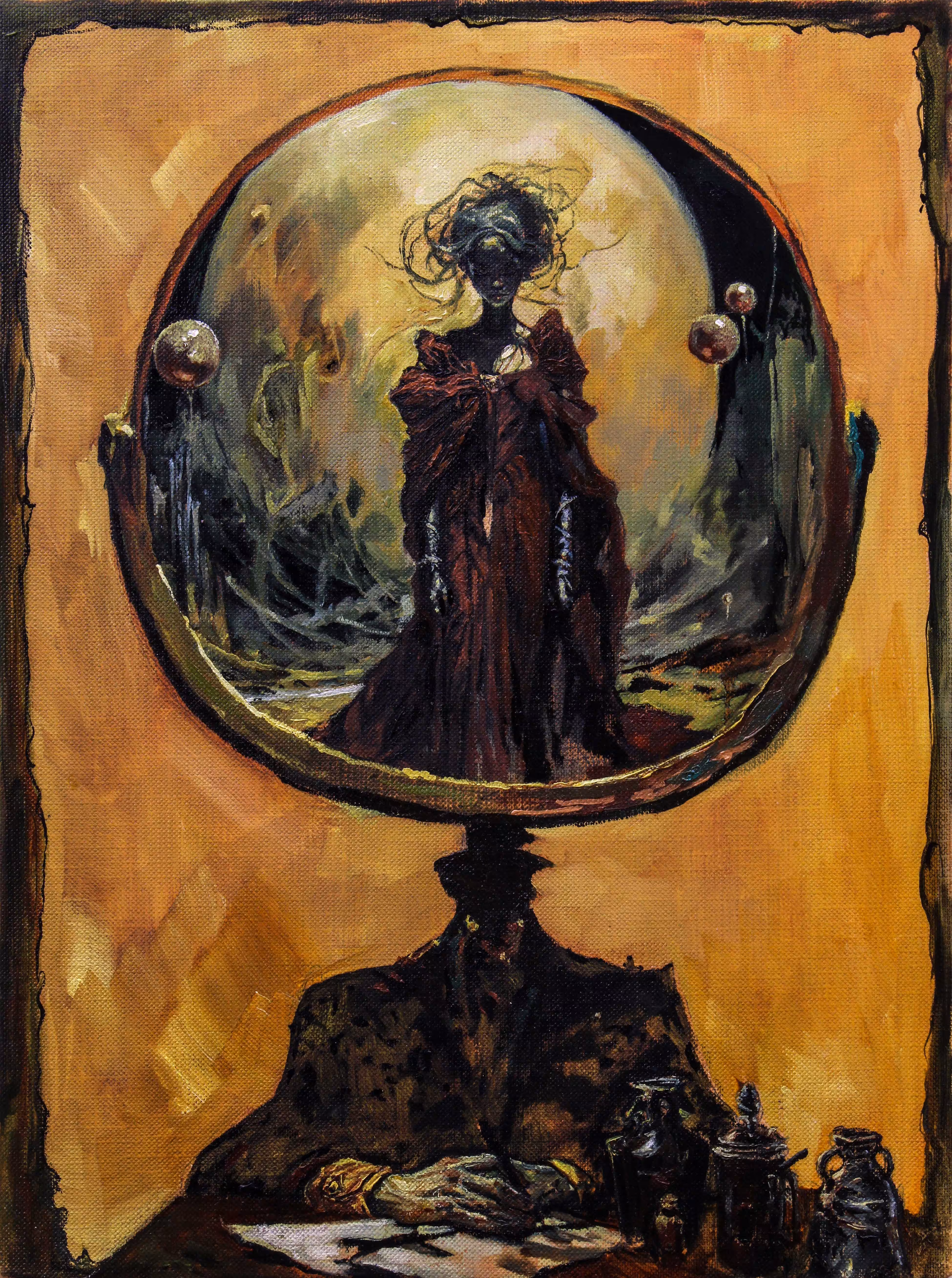 ETH GODDESS? BULL RUN?: SELF-PORTRAIT IN A CONVEX MIRROR (AFTER PARMIGIANINO)