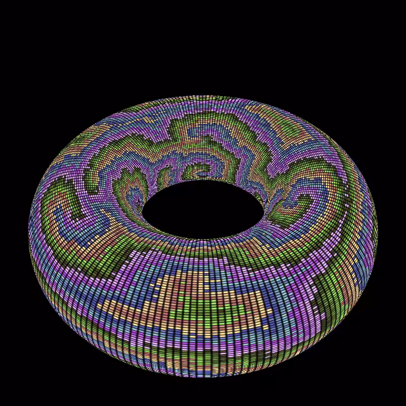 Reaction Diffusion on a Torus #40