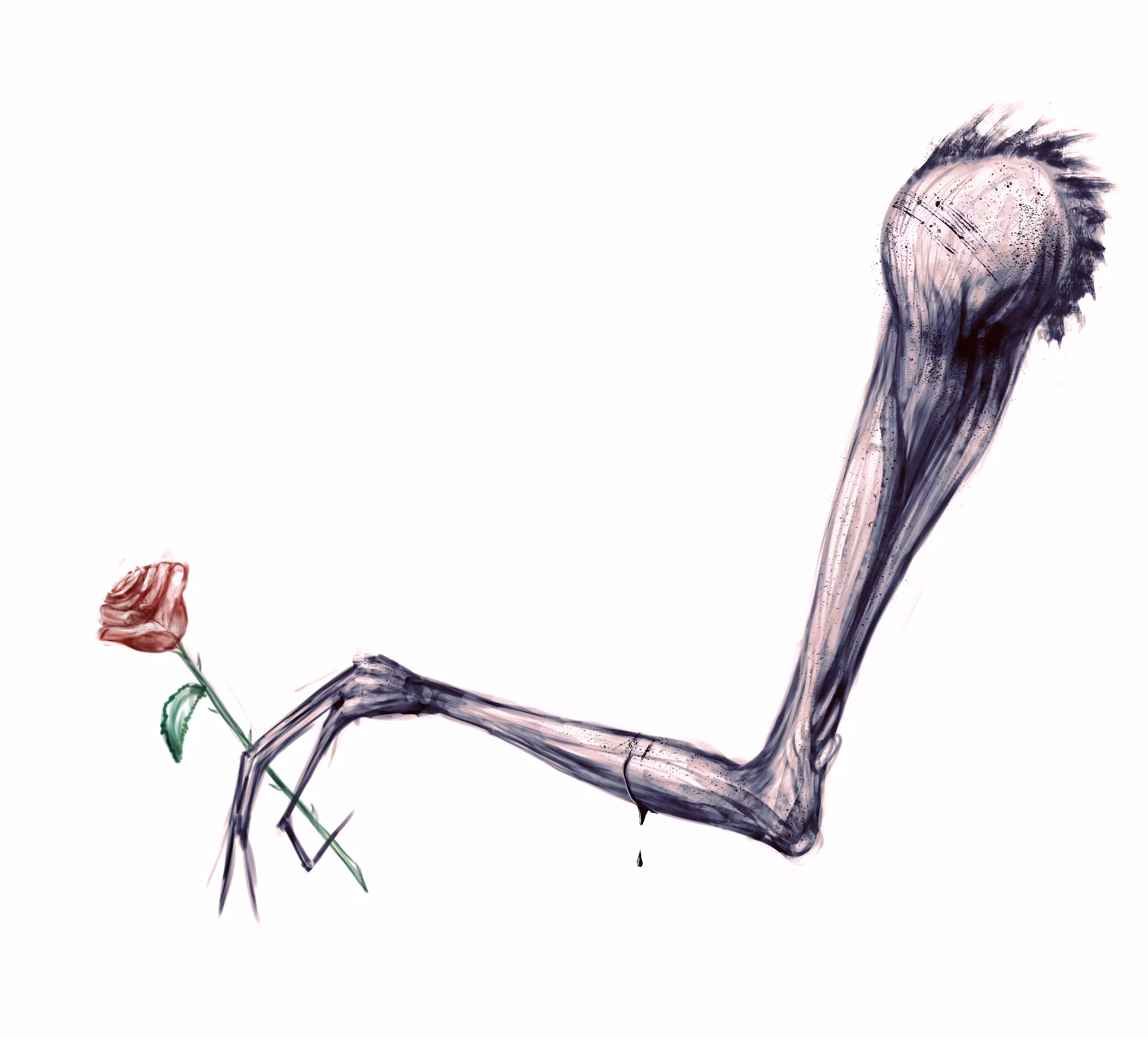 Arm with rose.