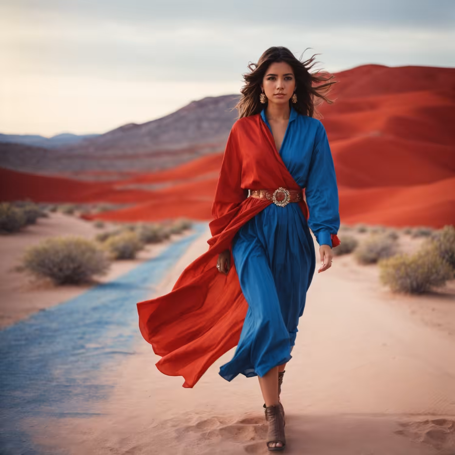 Gril and desert
