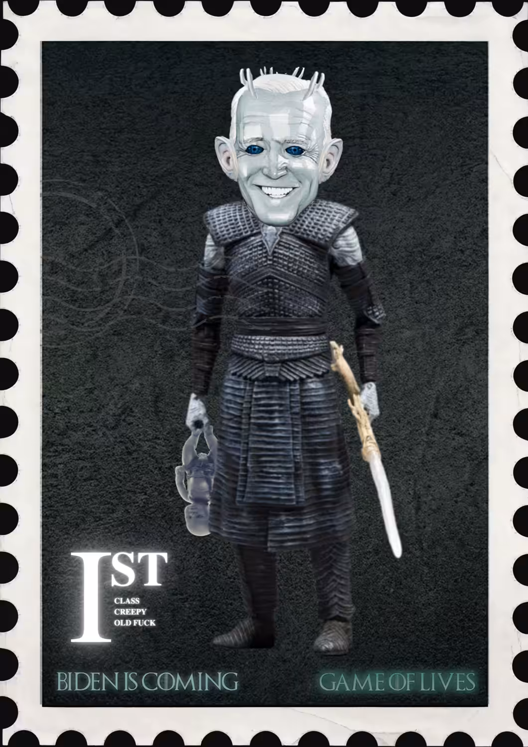GAME OF LIVES STAMP SERIES - JOE BIDEN AS THE NIGHT KING