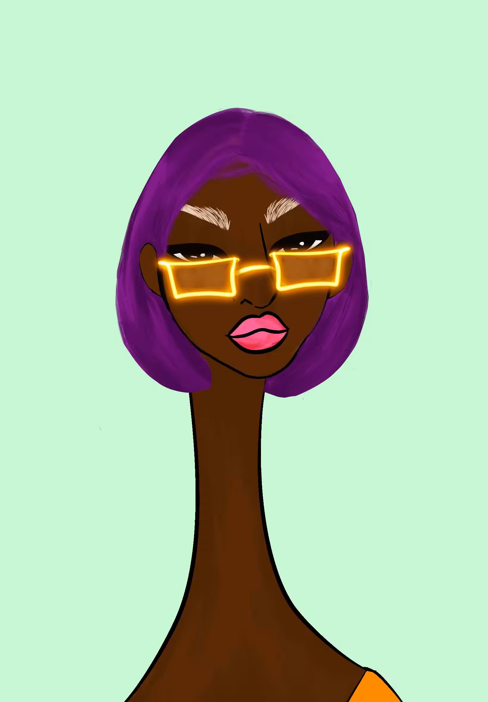 Long Neckie Lady #884