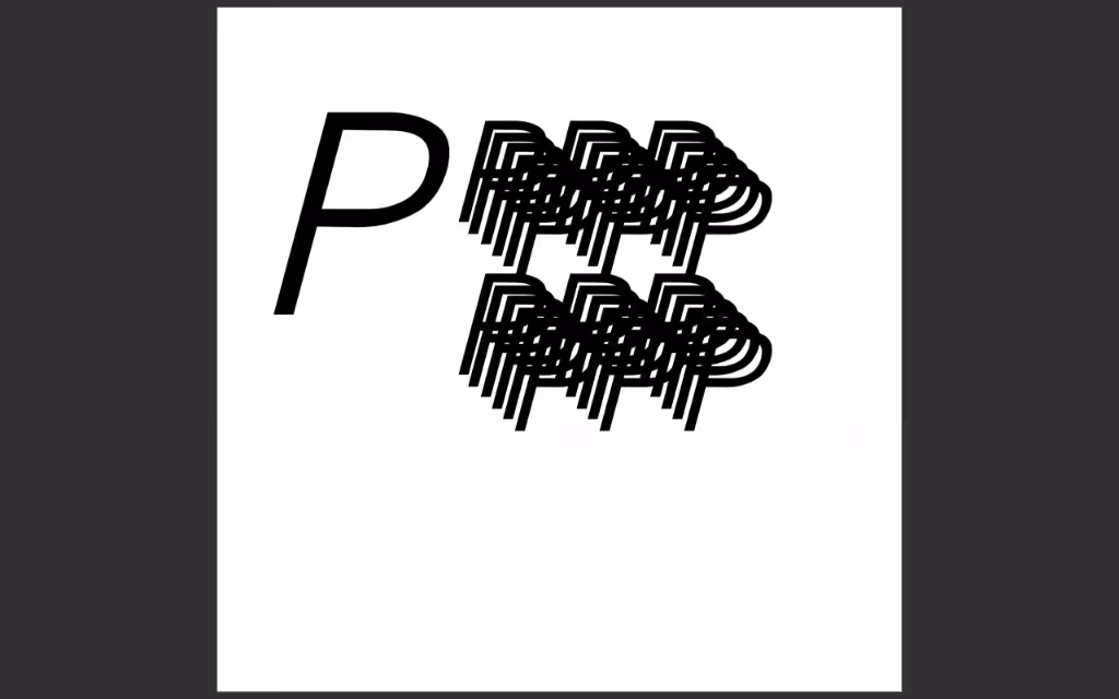 1 Large P and 36 Small P's Arranged, 2021