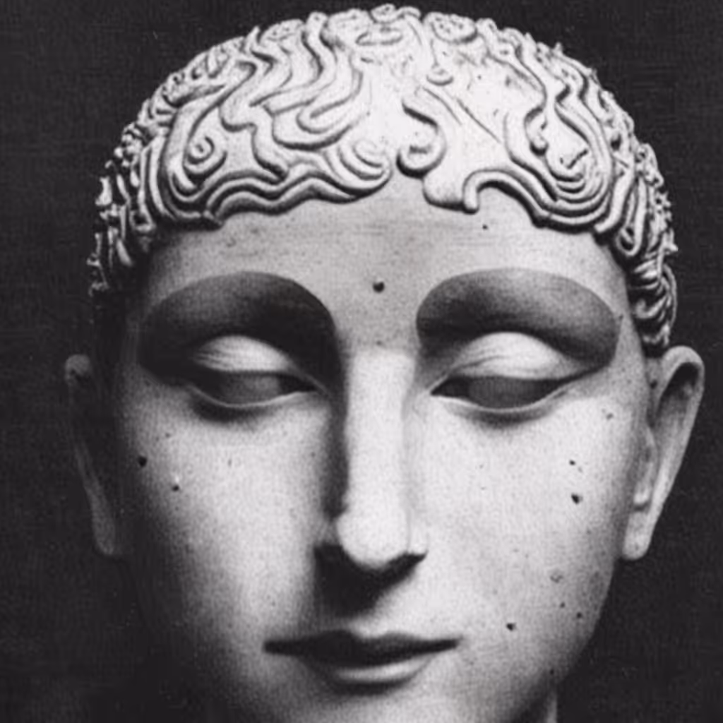 Rodeo posts: sculpture of a boy